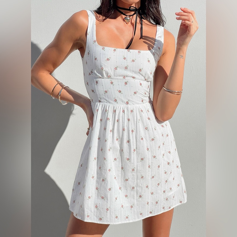 Princess Polly White Floral Mini Dress 12